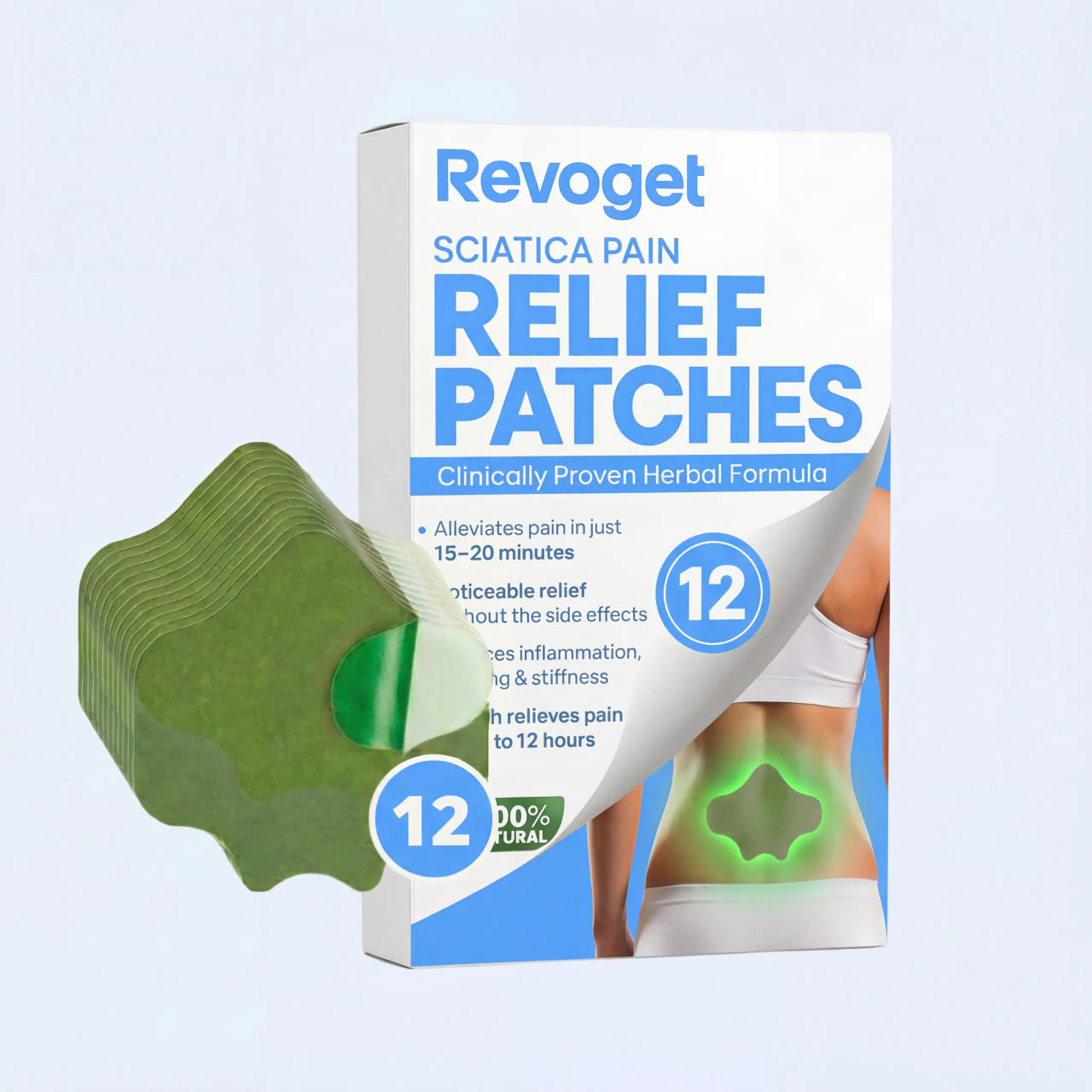 12x Back Pain Relief Patches